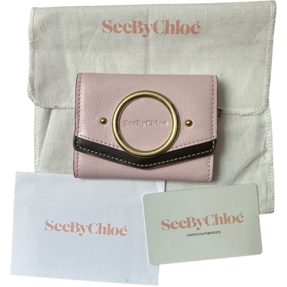 See by Chloe See by Chloé Pink Trifold Leather Wallet